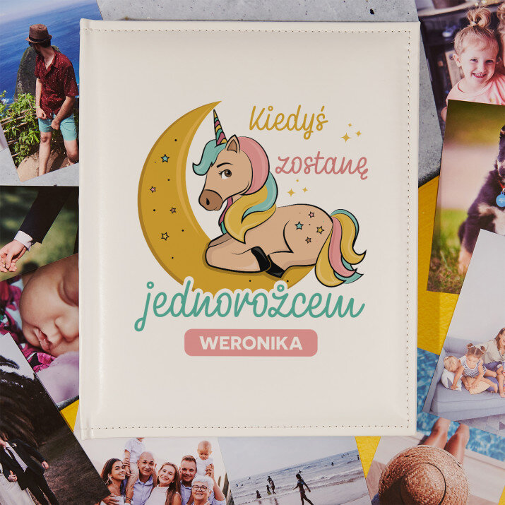 Zostanę jednorożcem - Personalizowany Album na zdjęcia