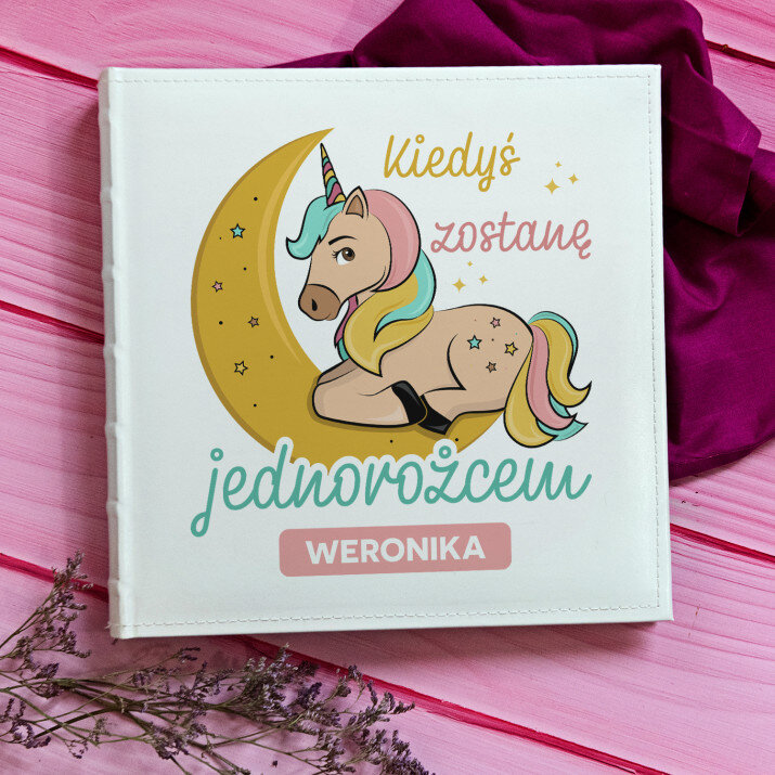 Zostanę jednorożcem - Personalizowany Album na zdjęcia