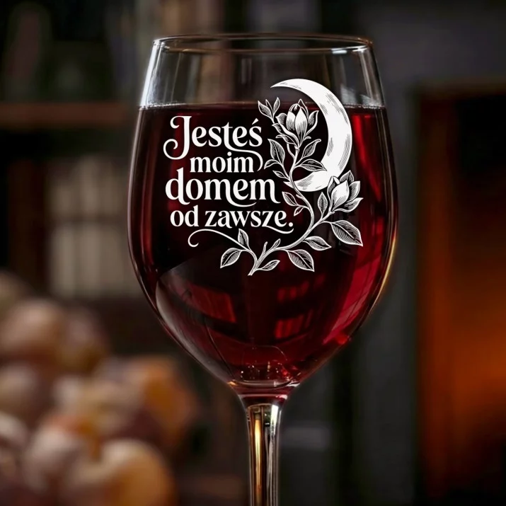 Kieliszek Do Wina Dla Mamy Prezent Na Dzień Mamy Dla Kobiety: Jesteś Moim Domem Kieliszek Do Wina Dla Mamy Prezent Na Dzień Mamy Dla Kobiety: Jesteś Moim Domem