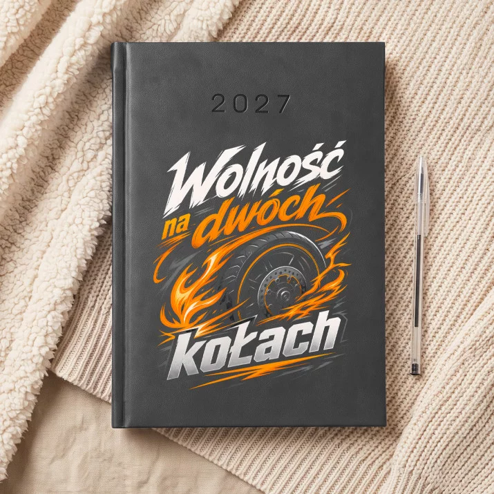 Kalendarz Książkowy A5 2027 Dla Motocyklisty Prezent Dla Mężczyzny: Asfaltowy Szyk
