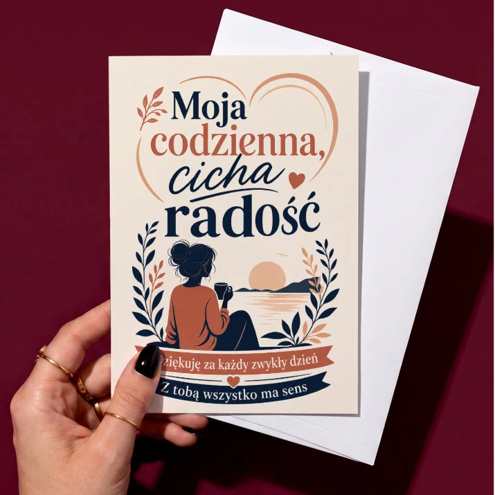 Kartka z Życzeniami Na 45 Urodziny Dla 45 Latki Kobiety: Codzienna Cicha Radość Kartka z Życzeniami Na 45 Urodziny Dla 45 Latki Kobiety: Codzienna Cicha Radość