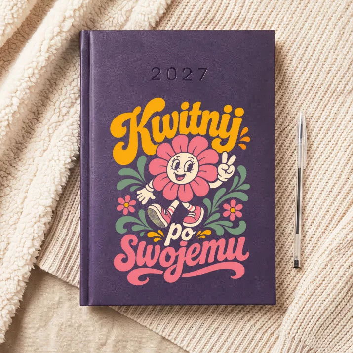 Kalendarz Książkowy A5 2027 Na 26 Urodziny Prezent Dla 25 Latki Kobiety: Kwitnąca Retro Maskotka Kalendarz Książkowy A5 2027 Na 26 Urodziny Prezent Dla 25 Latki Kobiety: Kwitnąca Retro Maskotka