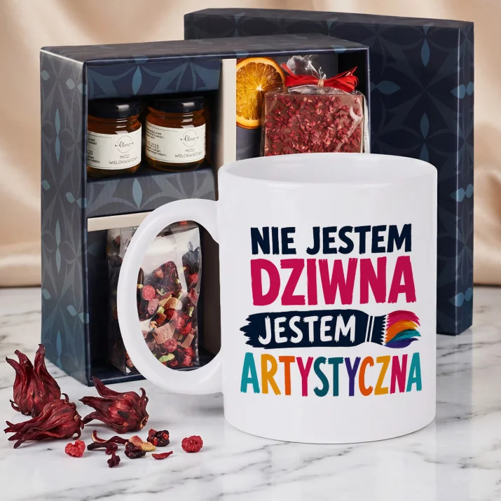 Zestaw Prezenowy Z Kubkiem Dla Artystycznej Duszy: Jestem Artystyczna Zestaw Prezenowy Z Kubkiem Dla Artystycznej Duszy: Jestem Artystyczna