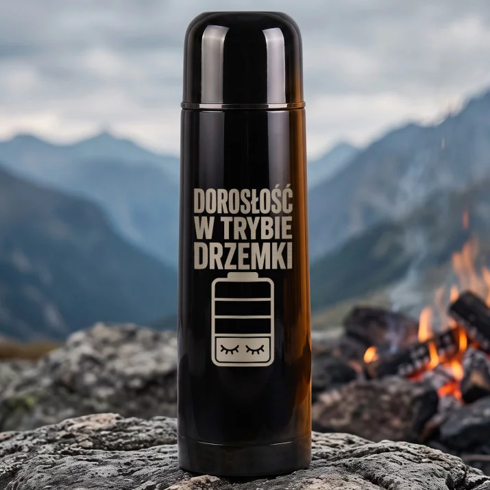 Termos 500ml Na 21 Urodziny Prezent Dla Mężczyzny: Dorosłość W Trybie Drzemki