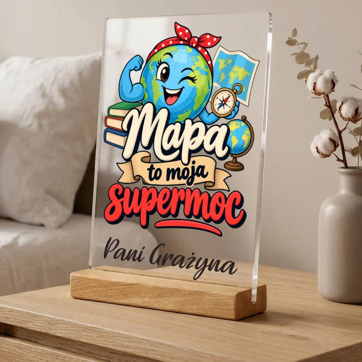 Druk Na Szkle Dla Nauczycielki Geografii Prezent Na Dzień Nauczyciela Dla Kobiety: Mapa To Moja Supermoc Druk Na Szkle Dla Nauczycielki Geografii Prezent Na Dzień Nauczyciela Dla Kobiety: Mapa To Moja Supermoc