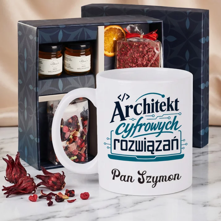 Zestaw Prezenowy z Kubkiem Dla Nauczyciela Informatyki Na Dzień Nauczyciela Dla Mężczyzny: Architekt Cyfrowych Zestaw Prezenowy z Kubkiem Dla Nauczyciela Informatyki Na Dzień Nauczyciela Dla Mężczyzny: Architekt Cyfrowych