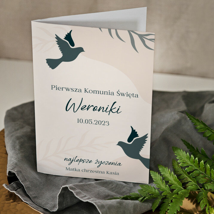 Życzenia z okazji pierwszej komunii - kartka z życzeniami