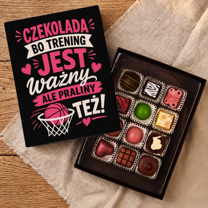 Czekoladki Dla Koszykarki Prezent Dla Kobiety: Praliny I Trening Kosza Czekoladki Dla Koszykarki Prezent Dla Kobiety: Praliny I Trening Kosza