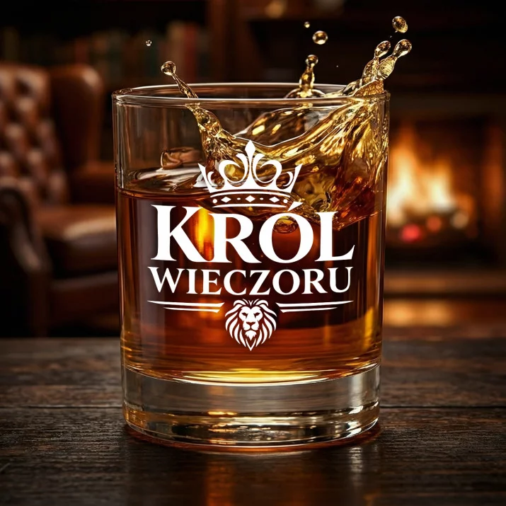 Szklanka Do Whisky Na Imieniny Prezent Dla Mężczyzny: Król Wieczoru Szklanka Do Whisky Na Imieniny Prezent Dla Mężczyzny: Król Wieczoru