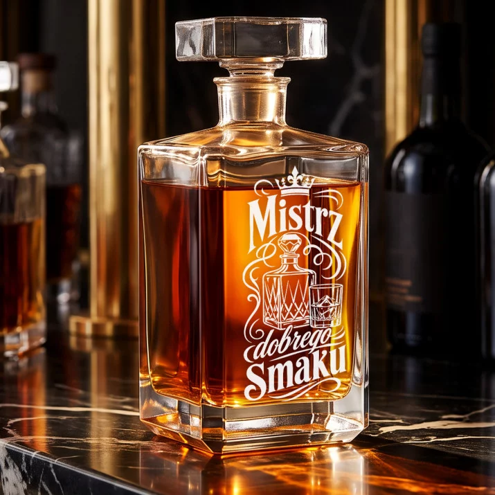 Karafka Do Whisky z Grawerem Na Imieniny Prezent: Męska Elegancja Karafka Do Whisky z Grawerem Na Imieniny Prezent: Męska Elegancja