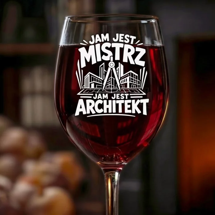Kieliszek Do Wina Dla Architekta Prezent Dla Mężczyzny: Jam Jest Architekt Kieliszek Do Wina Dla Architekta Prezent Dla Mężczyzny: Jam Jest Architekt