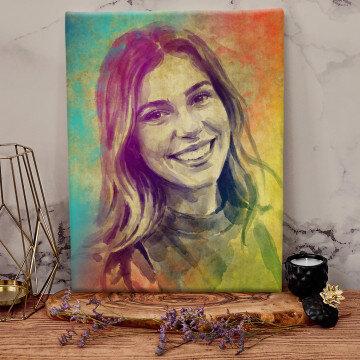 Watercolor - Stylowy portret