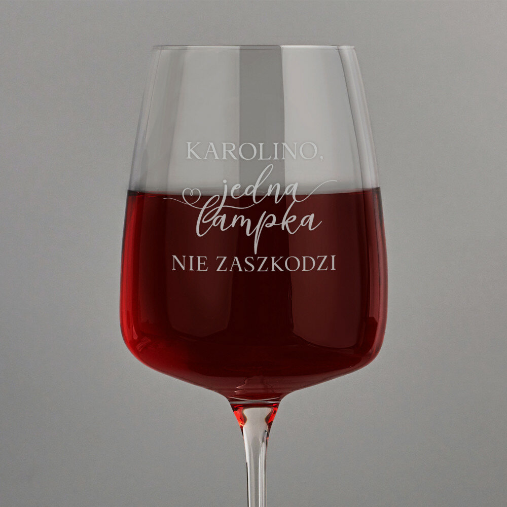 Jedna lampka nie zaszkodzi Duży kieliszek do wina 600 ml MyGiftDna.pl