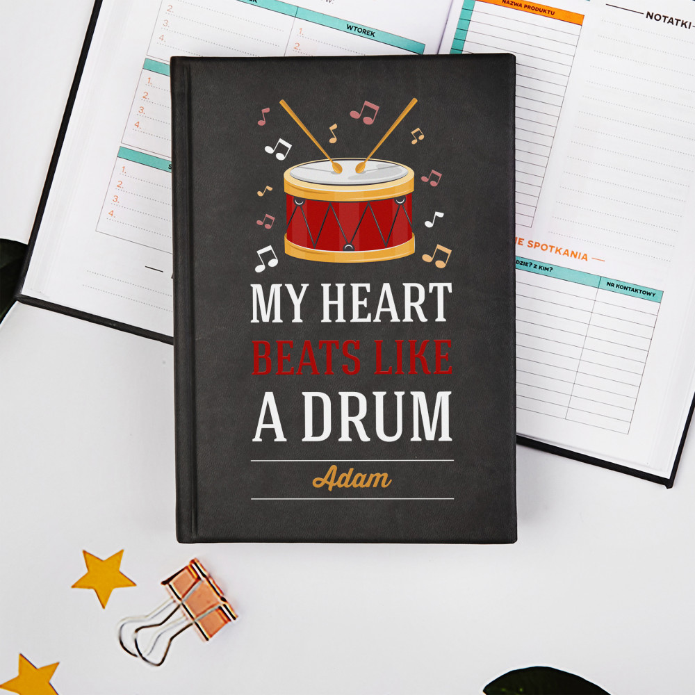 My heart beats like a drum planer ksi kowy a5 mygiftdna pl