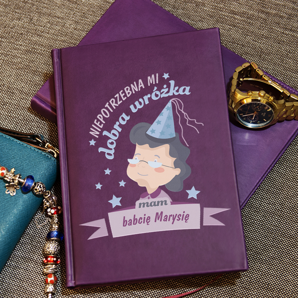 Niepotrzebna mi dobra wróżka - notatnik A5 z nadrukiem - MyGiftDna.pl
