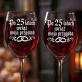 Dwa Kieliszki Do Wina Na 25 Rocznicę Ślubu Prezent Dla Pary: Para 25 Lat Dwa Kieliszki Do Wina Na 25 Rocznicę Ślubu Prezent Dla Pary: Para 25 Lat
