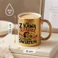 Złoty Kubek Na Święta Prezent Dla Kobiety: Retro Kawiarniana Złoty Kubek Na Święta Prezent Dla Kobiety: Retro Kawiarniana