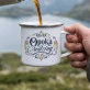 Kubek Emaliowany Na Dzień Babci Prezent Dla Babci Kobiety: Monogramowa Elegancja