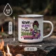 Kubek Emaliowany Dla Nowej Mamy Prezent Na Dzień Mamy Dla Kobiety: Mama W Trybie Zombie Kubek Emaliowany Dla Nowej Mamy Prezent Na Dzień Mamy Dla Kobiety: Mama W Trybie Zombie