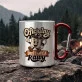 Kubek Metalowy z Karabińczykiem Dla Współpracownika Prezent Dla Mężczyzny: Retro Maskotka Kawy
