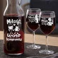 Zestaw Do Wina Dla Pary Młodej Prezent Na Ślub Dla Pary: Miłosny Toast Zestaw Do Wina Dla Pary Młodej Prezent Na Ślub Dla Pary: Miłosny Toast