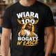 Koszulka Męska Dla Osoby Wierzącej Prezent Dla Kobiety: Wiara Level 100