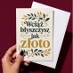 Kartka z Życzeniami Na Złote Gody Dla Kobiety: Botaniczne Złote Lśnienie Kartka z Życzeniami Na Złote Gody Dla Kobiety: Botaniczne Złote Lśnienie