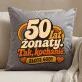 Poduszka Dekoracyjna Na 50 Lecie Ślubu Prezent Dla Mężczyzny: 50 Lat Żonaty - Złote Gody Poduszka Dekoracyjna Na 50 Lecie Ślubu Prezent Dla Mężczyzny: 50 Lat Żonaty - Złote Gody