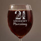 21 urodziny kwiaty - Grawerowany Kieliszek do wina