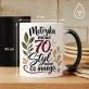 Kubek Z Nadrukiem Na 70 Urodziny Kobiety Prezent Na 70 Urodziny Dla Kobiety: Metryka Mówi Kubek Z Nadrukiem Na 70 Urodziny Kobiety Prezent Na 70 Urodziny Dla Kobiety: Metryka Mówi