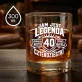 Szklanka Do Whisky Na 40 Urodziny Prezent Dla Mężczyzny: Jam Jest Legenda Czterdziestki Szklanka Do Whisky Na 40 Urodziny Prezent Dla Mężczyzny: Jam Jest Legenda Czterdziestki