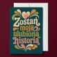 Kartka z Życzeniami Dla Zakochanych Dla Pary: Ciepły Retro Romans
