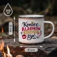 Kubek Emaliowany Na Emeryturę Prezent Dla Emeryta Kobiety: Wolne Poranki Kubek Emaliowany Na Emeryturę Prezent Dla Emeryta Kobiety: Wolne Poranki