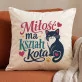 Poduszka Dekoracyjna Dla Kociary Prezent Dla Kobiety: Kocia Miłość