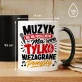 Kubek Z Nadrukiem Dla Muzyka Prezent Dla Mężczyzny: Muzyk Bez Problemów Kubek Z Nadrukiem Dla Muzyka Prezent Dla Mężczyzny: Muzyk Bez Problemów