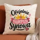 Poduszka Dekoracyjna Dla Synowej Prezent Dla Kobiety: Zabawna Rodzinna Typografia Poduszka Dekoracyjna Dla Synowej Prezent Dla Kobiety: Zabawna Rodzinna Typografia