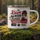 Kubek Emaliowany Na Boże Narodzenie Prezent Dla Kobiety: Kawowa Typografia Kubek Emaliowany Na Boże Narodzenie Prezent Dla Kobiety: Kawowa Typografia