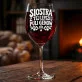 Kieliszek Do Wina Dla Siostry Prezent Dla Kobiety: Lepsza Pula Genów Kieliszek Do Wina Dla Siostry Prezent Dla Kobiety: Lepsza Pula Genów