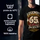 Koszulka Męska Na 65 Urodziny Prezent Dla Mężczyzny: Legendy Się Nie