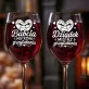 Dwa Kieliszki Do Wina Na Dzień Babci i Dziadka Prezent Dla Babci i Dziadka Pary: Duet Babcia I Dziadek