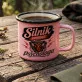 Kubek Emaliowany Dla Fana Motoryzacji Prezent Dla Mężczyzny: Silnikowy Styl Retro Kubek Emaliowany Dla Fana Motoryzacji Prezent Dla Mężczyzny: Silnikowy Styl Retro