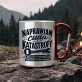 Kubek Metalowy z Karabińczykiem Dla Mechanika Prezent Dla Mężczyzny: Warsztatowy Humor Retro Kubek Metalowy z Karabińczykiem Dla Mechanika Prezent Dla Mężczyzny: Warsztatowy Humor Retro