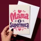 Kartka z Życzeniami Dla Mamy Na Dzień Mamy Dla Kobiety: Domowa Supermama Kartka z Życzeniami Dla Mamy Na Dzień Mamy Dla Kobiety: Domowa Supermama