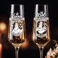 Dwa Kieliszki Do Szampana Na Nowy Dom Prezent Dla Pary: Król I Królowa Gniazdka Dwa Kieliszki Do Szampana Na Nowy Dom Prezent Dla Pary: Król I Królowa Gniazdka