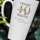40 urodziny kwiaty - Personalizowany Kubek