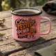 Kubek Emaliowany Dla Niego Prezent Na Walentynki Dla Mężczyzny: Piwna Typografia Retro Kubek Emaliowany Dla Niego Prezent Na Walentynki Dla Mężczyzny: Piwna Typografia Retro