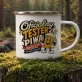 Kubek Emaliowany Dla Niego Prezent Na Walentynki Dla Mężczyzny: Piwna Typografia Retro Kubek Emaliowany Dla Niego Prezent Na Walentynki Dla Mężczyzny: Piwna Typografia Retro
