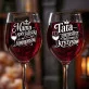 Dwa Kieliszki Do Wina Dla Mamy i Taty Prezent Dla Pary: Mama I Tata Dwa Kieliszki Do Wina Dla Mamy i Taty Prezent Dla Pary: Mama I Tata