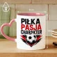 Kubek Z Nadrukiem Dla Piłkarza Prezent Dla Mężczyzny: Piłka, Pasja, Charakter Kubek Z Nadrukiem Dla Piłkarza Prezent Dla Mężczyzny: Piłka, Pasja, Charakter