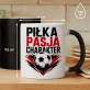 Kubek Z Nadrukiem Dla Piłkarza Prezent Dla Mężczyzny: Piłka, Pasja, Charakter Kubek Z Nadrukiem Dla Piłkarza Prezent Dla Mężczyzny: Piłka, Pasja, Charakter